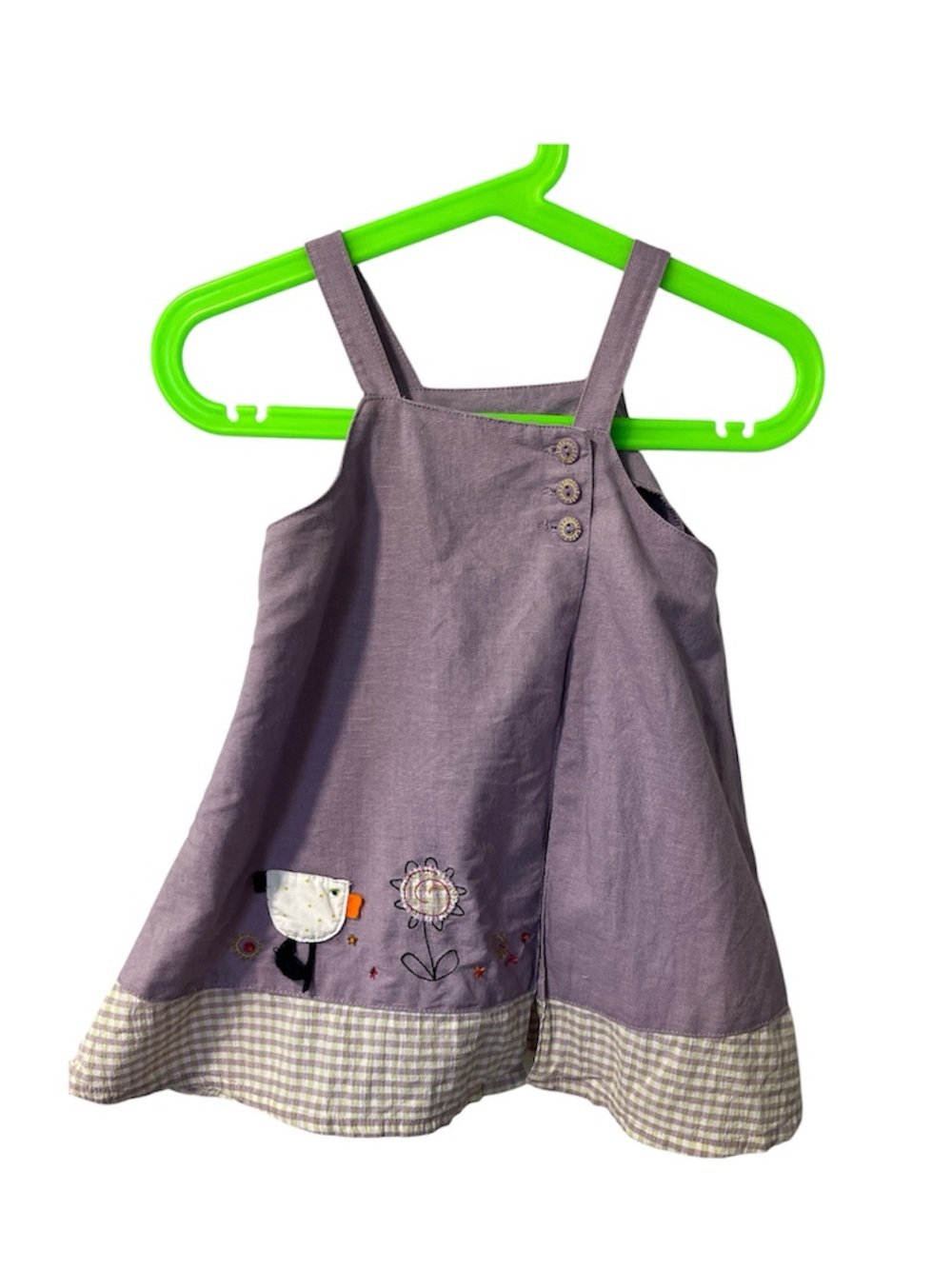 Catimini‎ Lilac Button-Shoulder Dress with Embroidered Detail size 2 years